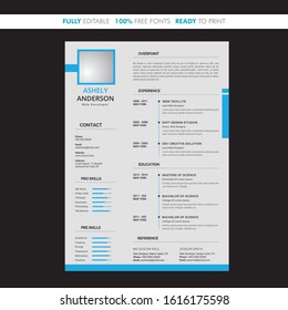 Professional CV resume template design  