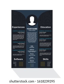 Professional CV resume template design and letterhead. vector illustration