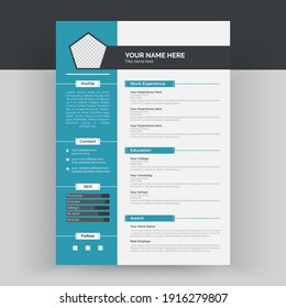Professional CV resume template design