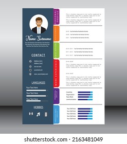 Professional CV resume template design.