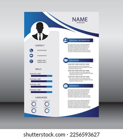Professional CV resume template design.