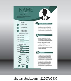 Professional CV resume template design.