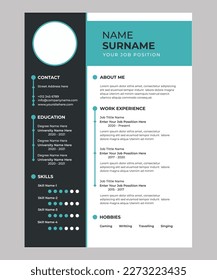 Professional cv resume template design