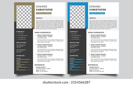 Professional CV resume template design