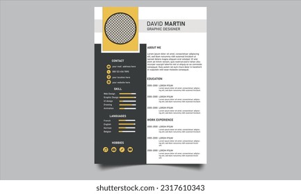 Professional CV resume template design