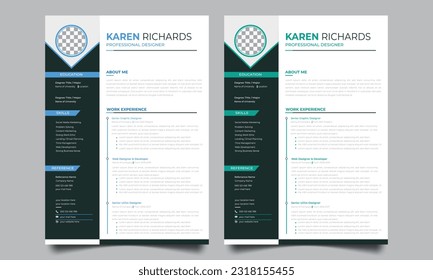 Professional CV resume template design