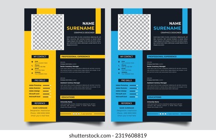Professional CV resume template design 