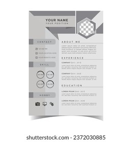 Professional cv or resume template design