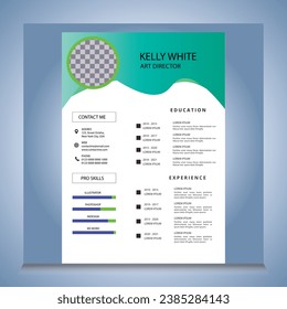 Professionelles CV-Lebenslauf-Vorlagendesign und Briefkopfbedeckungsschreiben - Vektorminimalisten
