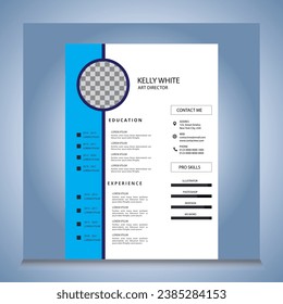 Diseño de plantillas de currículum profesional y carta de cubierta de membrete - vector minimalista