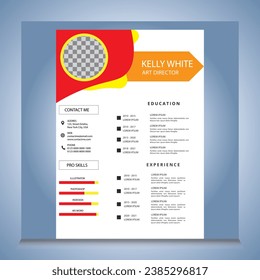 Professionelles CV-Lebenslauf-Vorlagendesign und Briefkopfbedeckungsschreiben - Vektorminimalisten