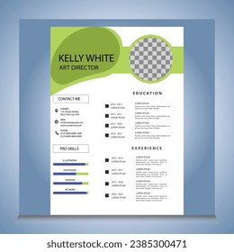Diseño de plantillas de currículum profesional y carta de cubierta de membrete - vector minimalista