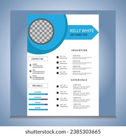 Professional CV resume template design and letterhead  cover letter - vector minimalist