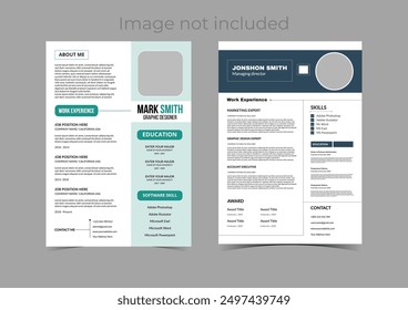 Profesional CV CV diseño de Plantilla, Vector minimalista, Creative Resume