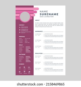 Professional Cv Template Layout Design