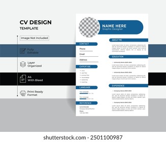 Professional CVResume Layout for Corporate Job Application