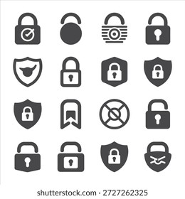 Professional Cyber Security and Data Privacy Guard Icons