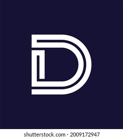 Design-Vorlage für D-Letter-Logos