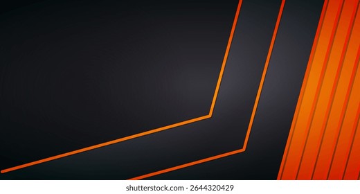 Professional Dark Abstract Background with Orange Accents