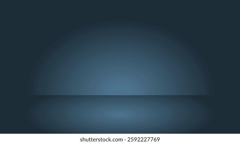Professional Dark Blue Background with Spotlight for Photography and Design
