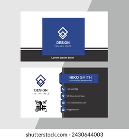 Professional dark blue elegant corporate card template