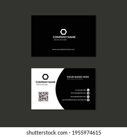 Professional amazing  Dark business card Name card Visiting Card template Design, Easy to use  Print ready with vector file