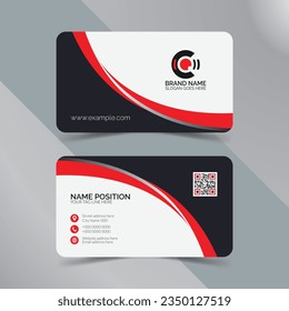 Professional dark and white business card template design