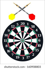 Professional darts board.