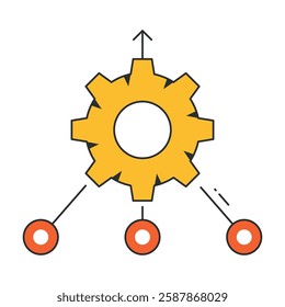 A professional data ingestion icon representing AI-driven data processing, big data, and machine learning. Ideal for business and analytics.