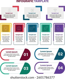Professional Data Visualization Infographic for Reports and Research