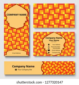 Professional deluxe branding design kit with colorful decorative patters. Premium corporate identity template. Business stationery mock-up