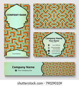 Professional deluxe branding design kit with colorful decorative patters. Premium corporate identity template. Business stationery mock-up