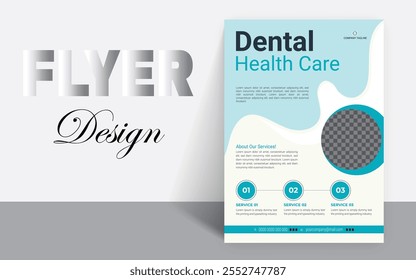 Professional Dental Care, Dental Care Flyers Template, Dental Care Clinic, Medical Care Health Flyer