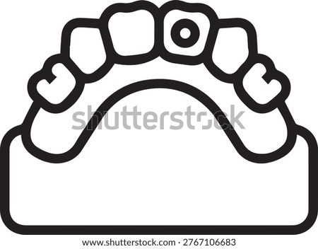 Professional Dental Plaster Mold with Tooth Cavity Illustration for Medical Education, Dental Training, Prosthodontics, Restorative Dentistry, Patient Consultations, and Dental Product