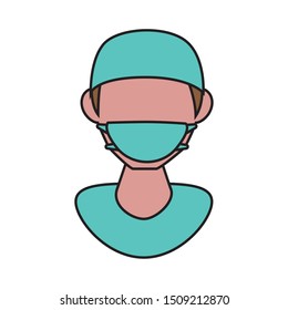 professional dentist avatar character vector illustration