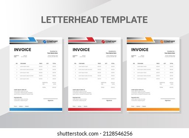 Professional design Business company invoice