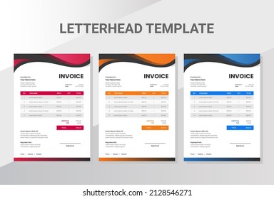 Professional design Business company invoice