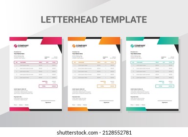 Professional design Business company invoice