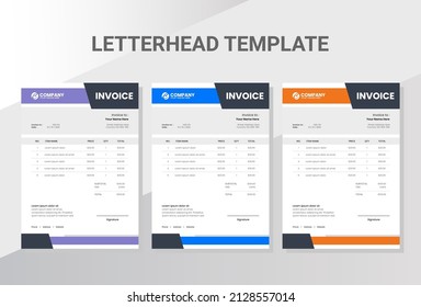 Professional design Business company invoice