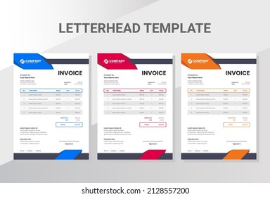 Professional design Business company invoice