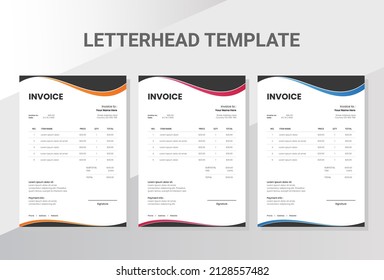 Professional design Business company invoice