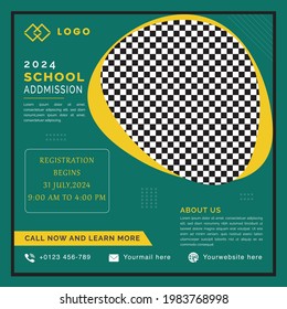 Professional Design For School And University Addmission Vector
