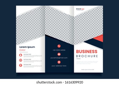 Professional design of triple business brochure template