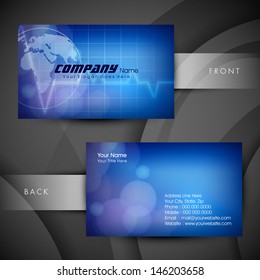 Professional and designer business card set or visiting card set. EPS 10. 