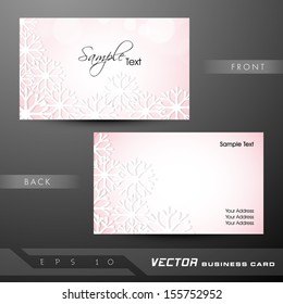 Professional and designer business card set or visiting card set. EPS 10. 