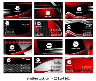 Professional and designer business card set or visiting card set 