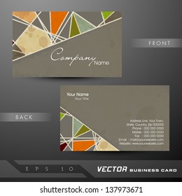 Professional And Designer Business Card Template Or Visiting Card Set.