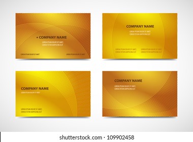 Professional and designer business card templates. Variety of uses, gold editions