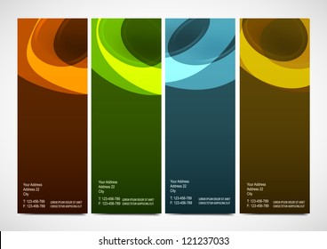 Professional and designer cards. Variety of uses, collection vector of modern color business templates card