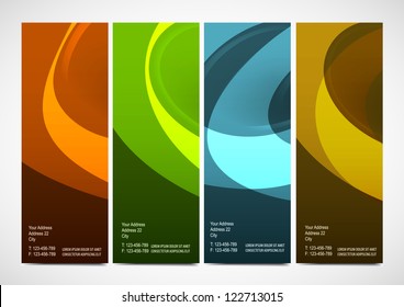 Professional and designer cards. Variety of uses, collection vector of modern color business templates card